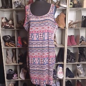 Tribal Print Sleeveless Soft Dress Size 2x